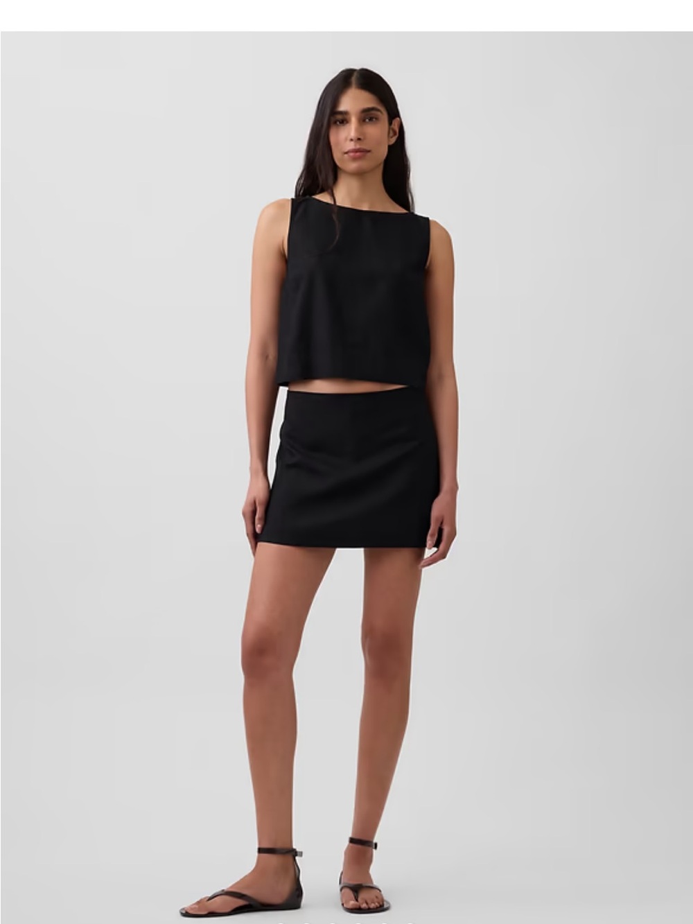GAP Matching Linen set- Black Mini Skirt and tank